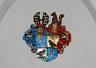 Wappen der Familie von Trott auf einem Grabstein in der Kirche zu Himmelpfort : Wappen